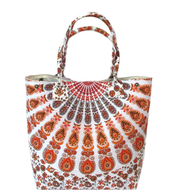 mandala printed women handbag