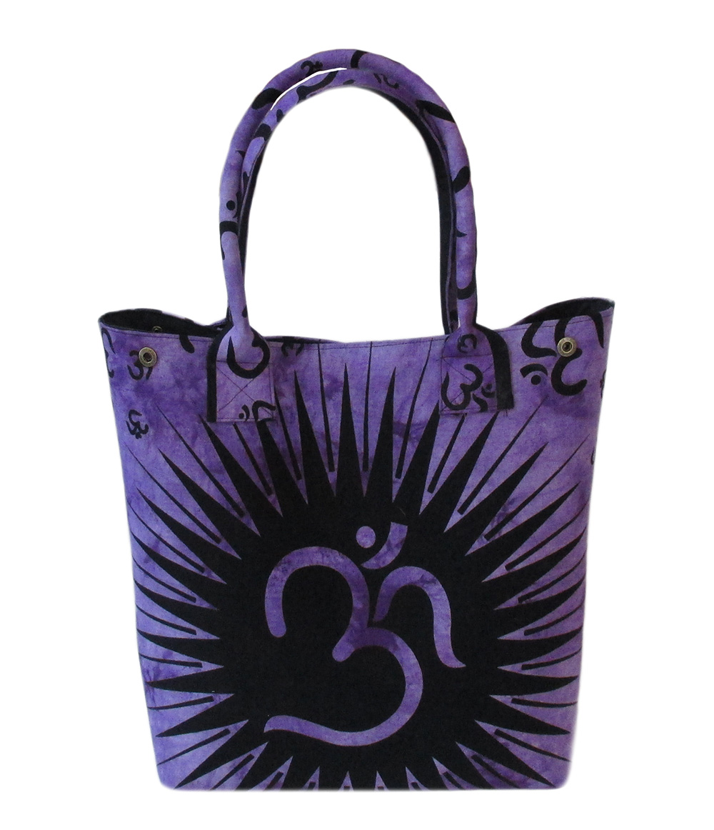 om printed cotton handbag om printed cotton handbag