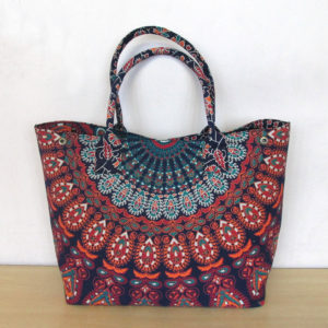 mandala printed women handbag